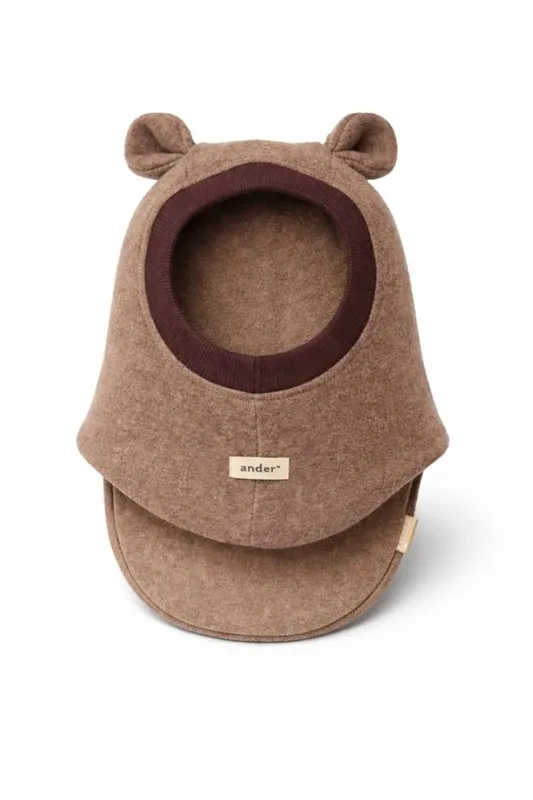 Kominiarka dziecięca ARCTIC BEAR z wełny merino – kakao — WANT