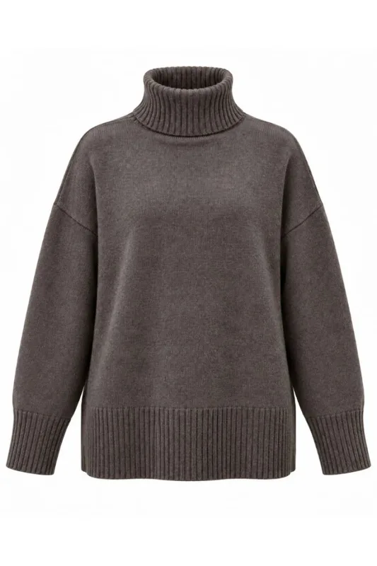 Golf oversize z kaszmirem i wełną BELLAGIO taupe — WANT