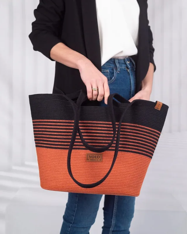 Paula Terakotowa z czarnym duo — YOLO Bags by JO