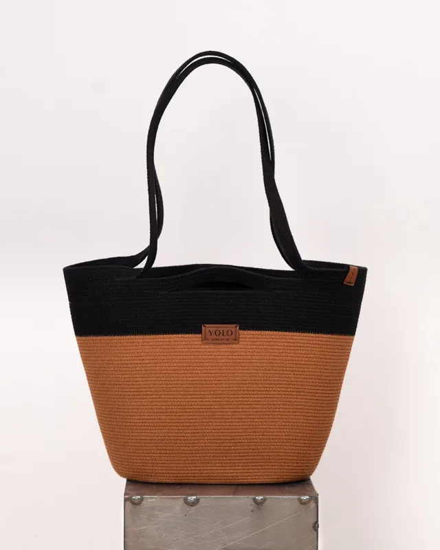Paula Duo cynamon z czarnym — YOLO Bags by JO