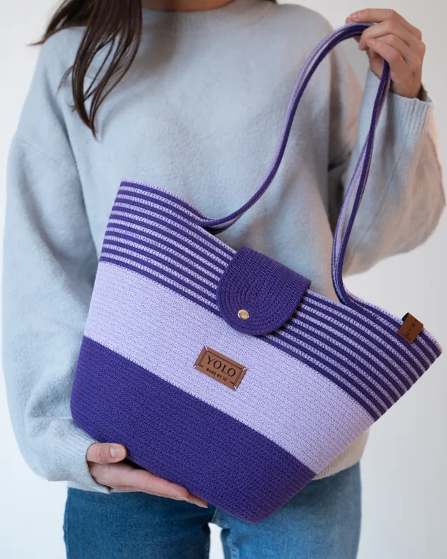 Maja Bakłażan z lawendą — YOLO Bags by JO