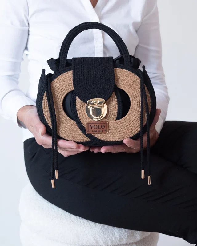Olga Duo Karmel z czarnym — YOLO Bags by JO