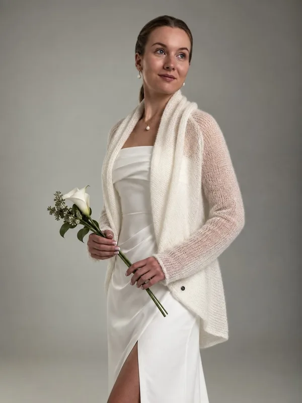 Sweter ślubny z szalowym kołnierzem Reneta — You by Tokarska