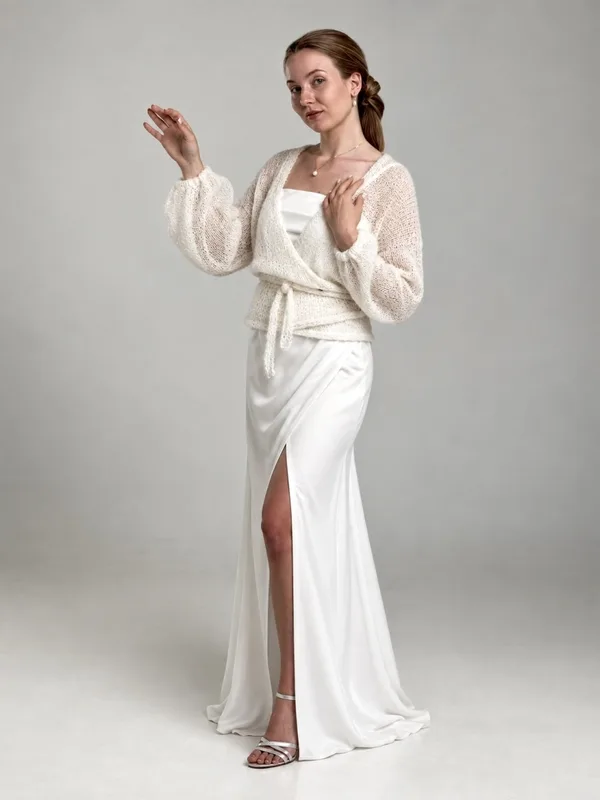 Sweter ślubny kopertowy Nadia — You by Tokarska