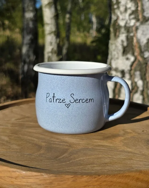 Kubek Emaliowany „ Patrzę Sercem ” — ZACHWYT